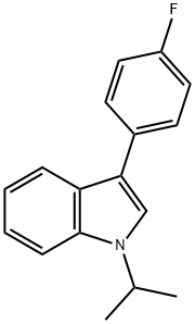 3-(4-氟苯基)-1-异丙基-1H-吲哚 结构式