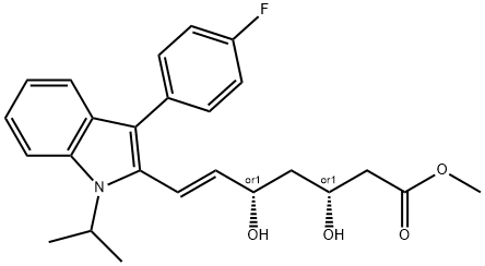 氟伐他汀甲酯 结构式