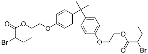 (isopropylidene)bis(p-phenyleneoxyethylene) bis(2-bromobutyrate) 结构式