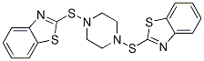 2,2'-[piperazine-1,4-diylbis(thio)]bisbenzothiazole 结构式