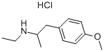乙基[1-(4-甲氧基苯基)丙-2-基]胺盐酸盐 结构式