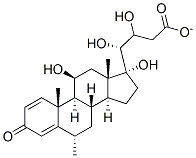 (20R)-11beta,17,20,21-tetrahydroxy-6alpha-methylpregna-1,4-dien-3-one 21-acetate 结构式