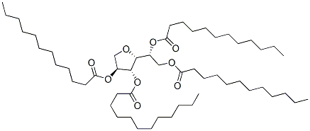 Sorbitan, tetradodecanoate 结构式