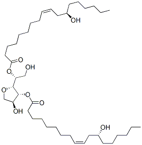 Sorbitan, bis(12-hydroxy-9-octadecenoate), [R-[R*,R*-(Z,Z)]]- 结构式