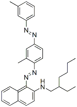 N-(2-ethylhexyl)-1-[[2-methyl-4-[(3-methylphenyl)azo]phenyl]azo]naphthalen-2-amine 结构式