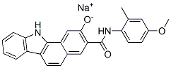 sodium 2-oxido-N-(4-methoxy-2-tolyl)-11H-benzo[a]carbazole-3-carboxamidate 结构式