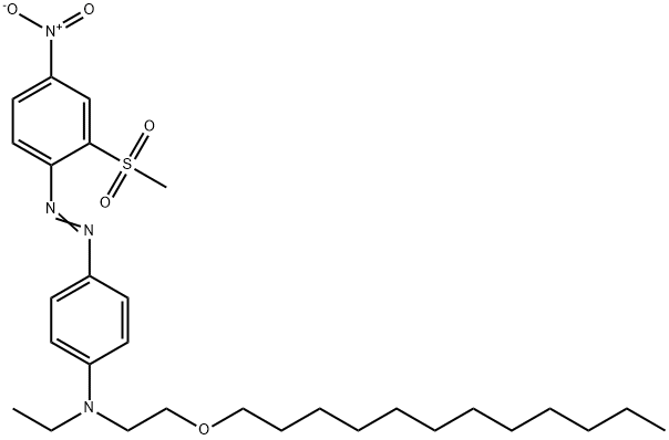 N-[2-(dodecyloxy)ethyl]-N-ethyl-4-[(2-mesyl-4-nitrophenyl)azo]aniline 结构式