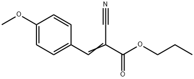 2-氰基-3-(4-甲氧苯基)-2-丙烯酸丙酯 结构式