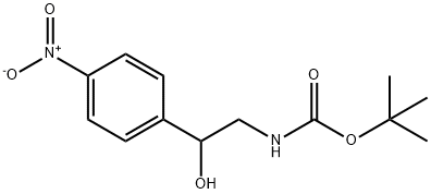 N-BOC-2-(4-硝基苯基)-2-羟基乙胺 结构式