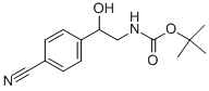 [2-(4-CYANO-PHENYL)-2-HYDROXY-ETHYL]-CARBAMIC ACID TERT-BUTYL ESTER 结构式