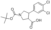 4-(3,4-DICHLORO-PHENYL)-PYRROLIDINE-1,3-DICARBOXYLIC ACID 1-TERT-BUTYL ESTER 结构式