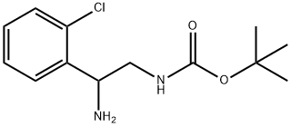 [2-AMINO-2-(2-CHLORO-PHENYL)-ETHYL]-CARBAMIC ACID TERT-BUTYL ESTER HYDROCHLORIDE 结构式