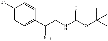 (2-氨基-2-(4-溴苯基)乙基)氨基甲酸叔丁酯 结构式