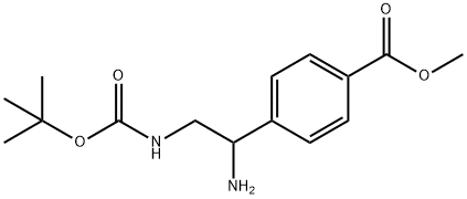 4-(1-AMINO-2-TERT-BUTOXYCARBONYLAMINO-ETHYL)-BENZOIC ACID METHYL ESTER HYDROCHLORIDE 结构式