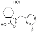1-(3-FLUORO-BENZYLAMINO)-CYCLOHEXANECARBOXYLIC ACID HYDROCHLORIDE 结构式