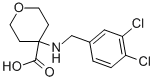 4-[[(3,4-DICHLOROPHENYL)METHYL]AMINO]TETRAHYDRO-2H-PYRAN-4-CARBOXYLIC ACID 结构式
