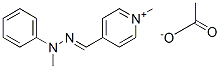 1-甲基-4-[(甲基苯基亚肼基)甲基]吡啶翁乙酸盐 结构式