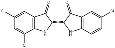 5,7-dichloro-2-(5-chloro-1,3-dihydro-3-oxo-2H-indol-2-ylidene)-1,2-dihydro-3H-indol-3-one 结构式
