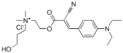 [2-[[2-cyano-3-[4-(diethylamino)phenyl]-1-oxoallyl]oxy]ethyl](3-hydroxypropyl)dimethylammonium chloride 结构式
