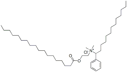 (dodecylbenzyl)dimethyl[2-[(1-oxooctadecyl)oxy]ethyl]ammonium chloride 结构式