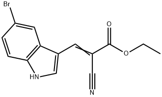 ethyl 3-(5-bromo-1H-indol-3-yl)-2-cyanoacrylate 结构式