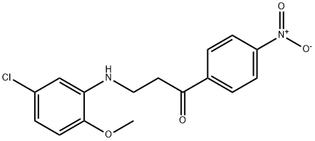 3-(5-chloro-2-methoxyanilino)-1-(4-nitrophenyl)-1-propanone 结构式