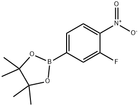 3-FLUORO-4-NITROPHENYLBORONIC ACID, PINACOL ESTER 结构式