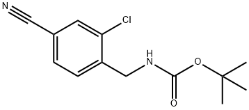 TERT-BUTYL 2-CHLORO-4-CYANOBENZYLCARBAMATE 结构式