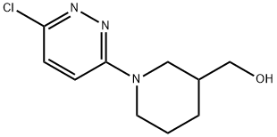 1-(6-氯-3-哒嗪基)-3-哌啶甲醇 结构式