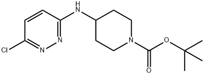 1-BOC-4-[(6-氯-3-哒嗪基)氨基]哌啶 结构式