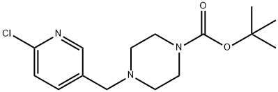 4-[(6-氯-3-吡啶基)甲基]-1-哌嗪甲酸叔丁酯 结构式