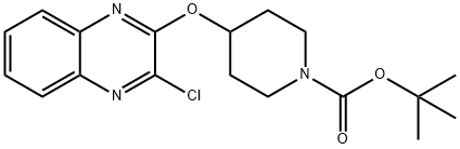 4-[(3-氯-2-喹喔啉基)氧基]-1-哌啶甲酸叔丁酯 结构式