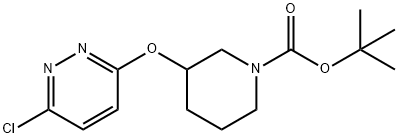 3-[(6-氯-3-哒嗪基)氧基]-1-哌啶甲酸叔丁酯 结构式