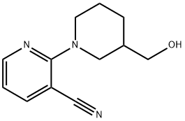 2-[3-(羟甲基)-1-哌啶基]-3-氰基吡啶 结构式