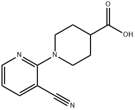 1-(3-氰基-2-吡啶基)-4-哌啶甲酸 结构式