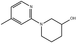 1-(4-甲基-2-吡啶基)-3-哌啶醇 结构式