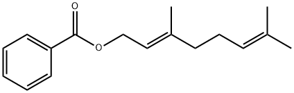 (E)-3,7-二甲基-2,6-辛二烯-1-醇苯甲酸酯 结构式