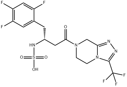 西他列汀-N-硫酸盐 结构式