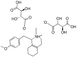 (S)-1,2,3,4,5,6,7,8-octahydro-1-(4-methoxybenzyl)-2-methylisoquinolinium dihydrogen [R-(R*,R*)]-tartrate 结构式