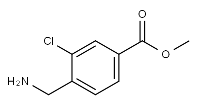 METHYL 4-(AMINOMETHYL)-3-CHLOROBENZOATE 结构式