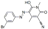 3-Pyridinecarbonitrile,  5-[2-(3-bromophenyl)diazenyl]-1,2-dihydro-6-hydroxy-1,4-dimethyl-2-oxo- 结构式