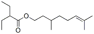 3,7-dimethyloct-6-enyl 2-ethylbutyrate 结构式