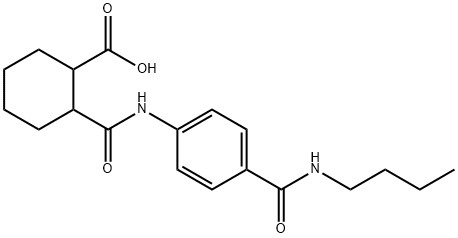 2-({4-[(BUTYLAMINO)CARBONYL]ANILINO}CARBONYL)-CYCLOHEXANECARBOXYLIC ACID 结构式