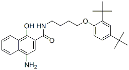 4-amino-N-[4-[2,4-bis(1,1-dimethylethyl)phenoxy]butyl]-1-hydroxynaphthalene-2-carboxamide 结构式