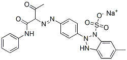 sodium 6-methyl-2-[4-[[2-oxo-1-[(phenylamino)carbonyl]propyl]azo]phenyl]benzothiazolesulphonate 结构式