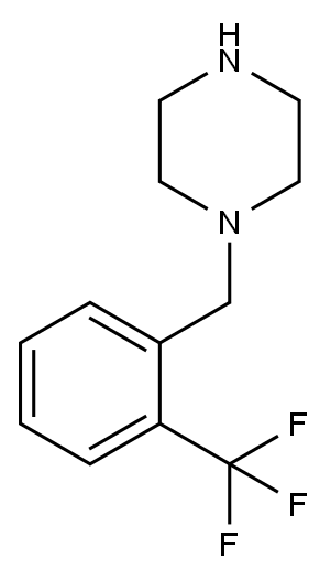1-(2-三氟甲基苄基)哌嗪 结构式