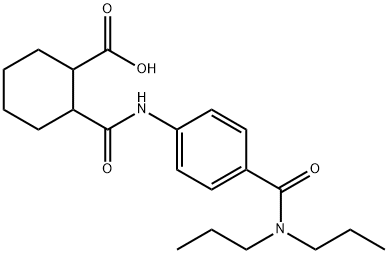 2-({4-[(DIPROPYLAMINO)CARBONYL]ANILINO}CARBONYL)-CYCLOHEXANECARBOXYLIC ACID 结构式