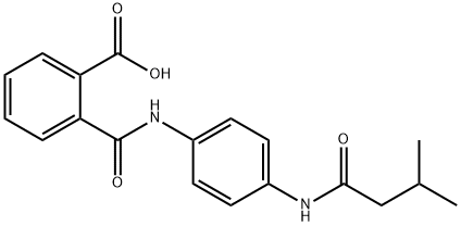 2-({4-[(3-METHYLBUTANOYL)AMINO]ANILINO}CARBONYL)-BENZOIC ACID 结构式