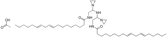 N,N'-[iminobis(ethyleneiminoethylene)]bis(octadeca-9,12-dienamide) monoacetate 结构式