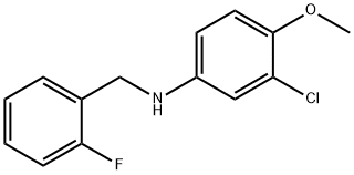 3-氯-N-(2-氟苄基)-4-甲氧基苯胺 结构式